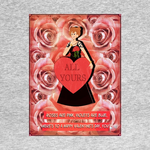 Roses Design (Woman and Text) by Fad-Artwork